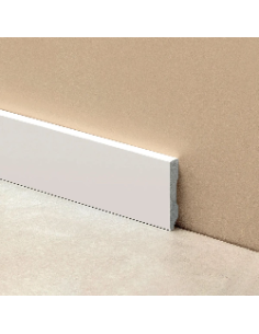 Zocalo Atrim Epsilon Plain Blanco Mate 100mm x 10mm x 2,44 (2302e) 2